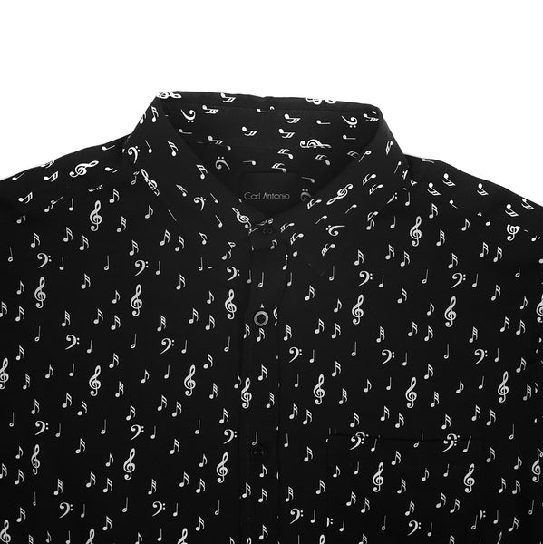 THE NOTE SHIRT IN WASHED BLACK VISCOSE