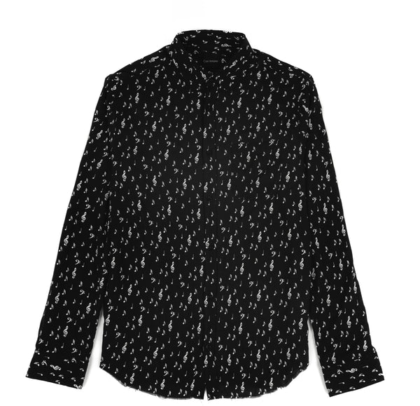 THE NOTE SHIRT IN WASHED BLACK VISCOSE